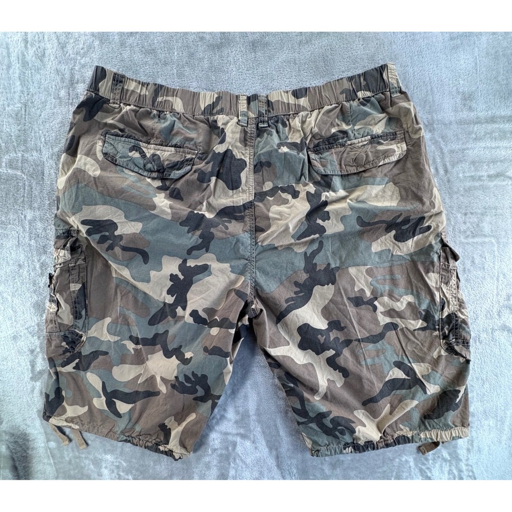 Camo Cargo Shorts Mens 46 New Tactical Streetwear Y2K Utility Baggy Ripstop - Picture 13 of 13